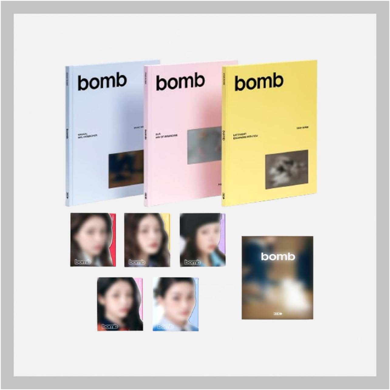 ILLIT bomb 3rd Mini Album with Tracking Sealed (3 Version Set(1Standard+1Weverse+1GLLIT)) +Extra photocards