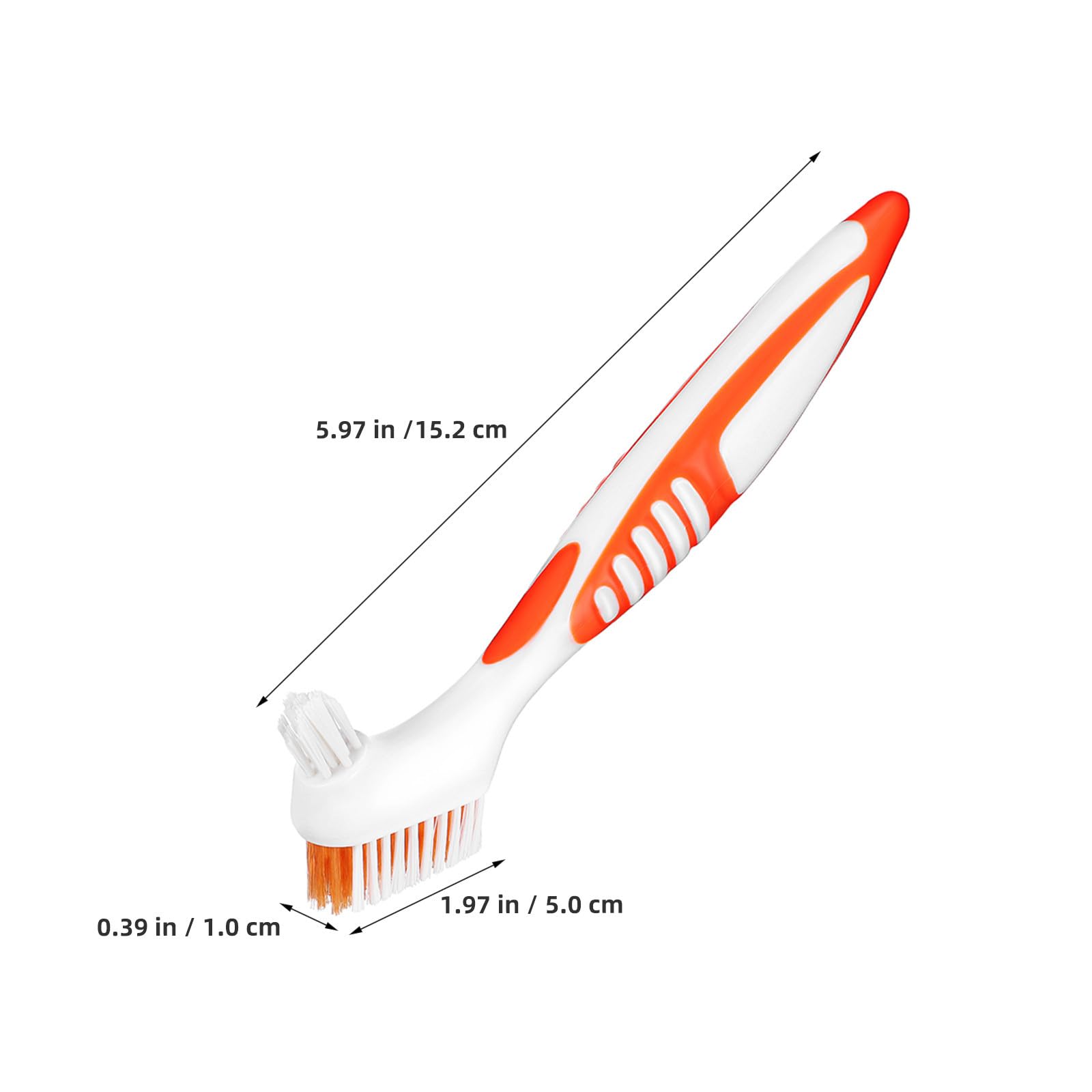 Ipetboom Spazzolino da denti finto da 12 pezzi: spazzolino per la pulizia delle protesi a doppia testina con impugnatura ergonomica - Kit da viaggio per spazzole per protesi per anziani