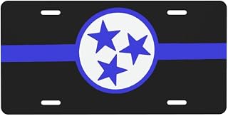 Blue Line Tennessee Police Tri Star Painting Bathroom Bedroom Living Room Modern Artwork Home Decor 6 X 12 Inch For Car Four Holes