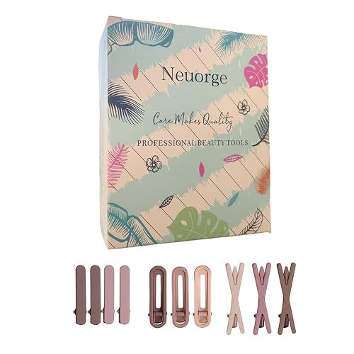 Miniatura 8 de 10 pinzas para el cabello sin dobleces con pico de pato de metal mate, sin arrugas, pasadores de pelo para maquillaje, accesorios de peinado con