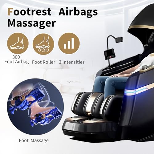 Massage Chair Full Body and Recliner, Zero Gravity Rest Cabin with Sleep Hood-Shiatsu Roller Airbag Heating, Body Scan SL Track Recliner, Relax for Home Office Use Gift for Women & Men - Image 5
