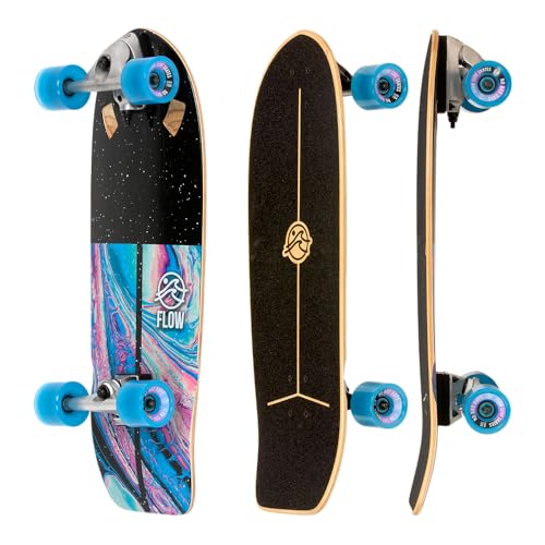 Flow Surf Skates Cruiser - 29'x10' 7-Ply North American Maple Deck, Carving...