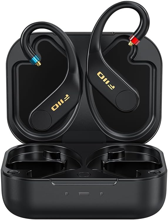 FiiO UTWS5 2025 True Wireless Bluetooth Earbuds Hook & Headphone Amp for IEMs, AK4332 DAC, Hi-Res 96kHz/24bit LDAC -MMCX/0.78 2pins Connector, 10-Band PEQ, 20H Battery Life (MMCX)