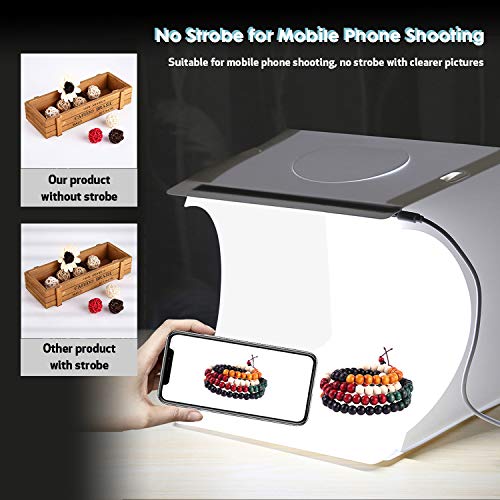 TKOOFN Mini Fotostudio Schießzelt, Tragbar Faltbar Fotografie Studio Lichtbox Softbox Kit Zelt mit 6 Farben Backdrops… – Bild 5