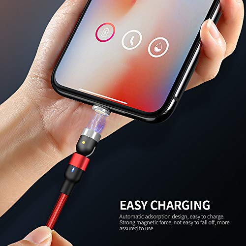 Btuty Cabo de dados de sucção magnética giratória de 540 graus Cabo de carregamento rápido 3A Cabo d