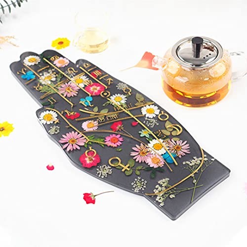 Zayookey Resin Mold Zodiac Tray Epoxy Molds Large Hand Shaped Coaster Silicone Mould for Resin Casting Serving Board Constellation Plate DIY Mold - Image 2