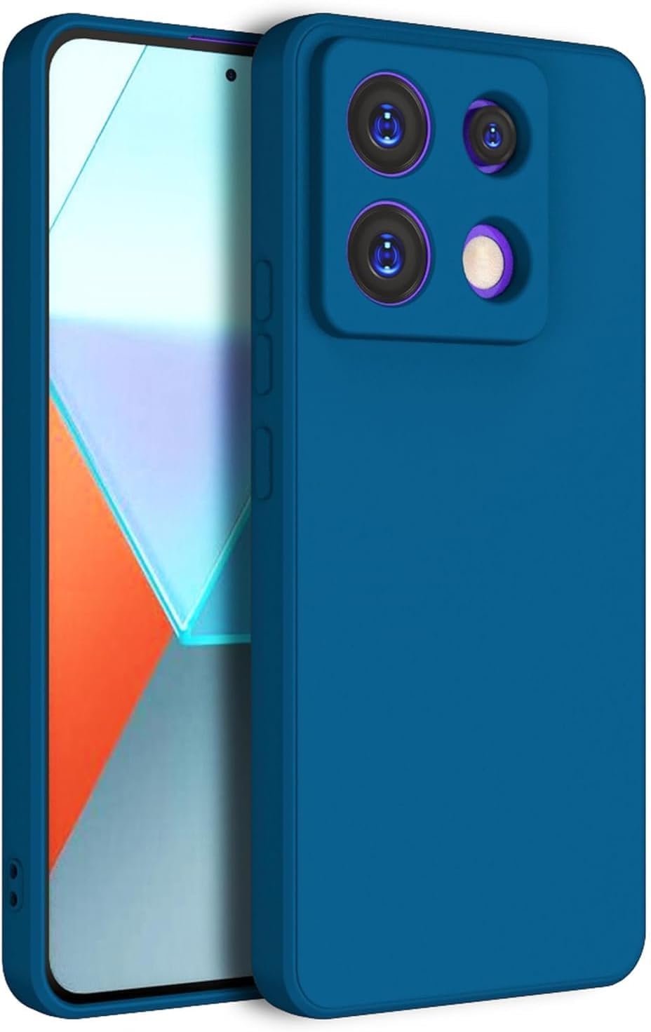 EMODIL Case for Xiaomi Redmi Note 13 5G Cover Blue Slim Fit Soft Back TPU Cover Flexible Silicone Cover Matte for Xiaomi Redmi Note 13 5G ® (Blue)