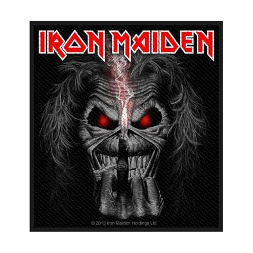 Halle 15 Clothes - Patch pour votre veste – Band Iron Maiden – Doigt de la bougie Eddie, Noir , 10x10cm