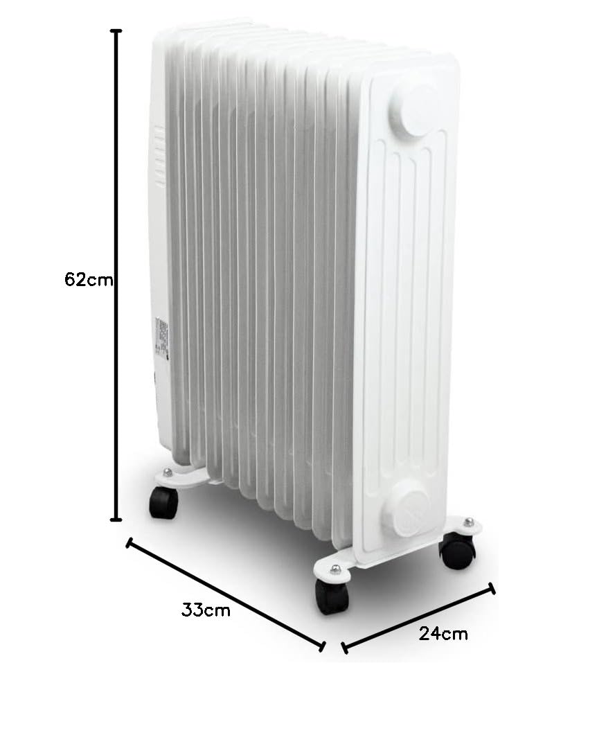 Bituxx 2500W elektrischer Ölradiator Öl Radiator Heizkörper 3 Heizstufen (2500, watts)