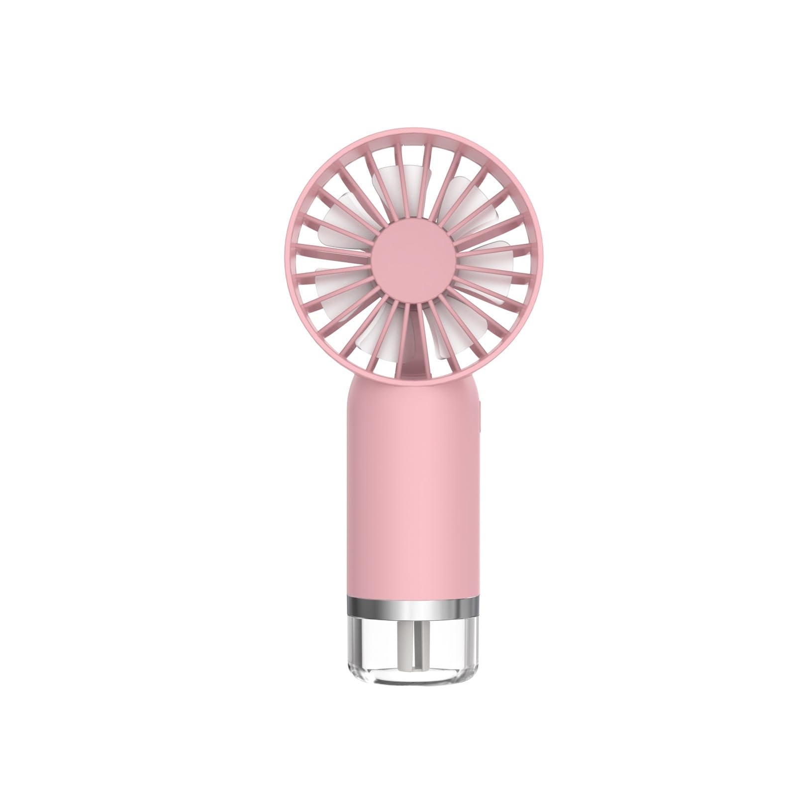 UDPOIUYT Hand Held Fan, 2-In-1 Handheld Humidifier Fan Mist Cooling Multicolor Travel Home Office(Pink)