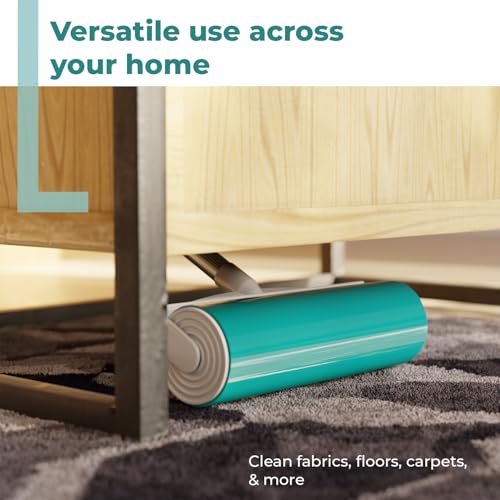 Image of Lifelong Premium Large Adhesive Roller for Hair and Dust Removal | 19cm Wide Washable Sticky Roller with 105cm Iron Handle | High Glue Thickness for Efficient Cleaning on Floors, Carpets & More