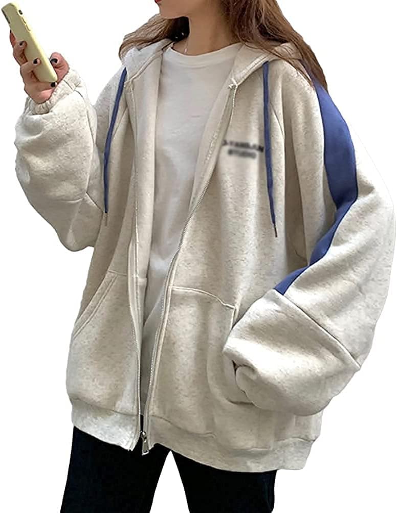 Minetom Damen Kapuzenjacke - Oversize Hoodie Im Boyfriend Style