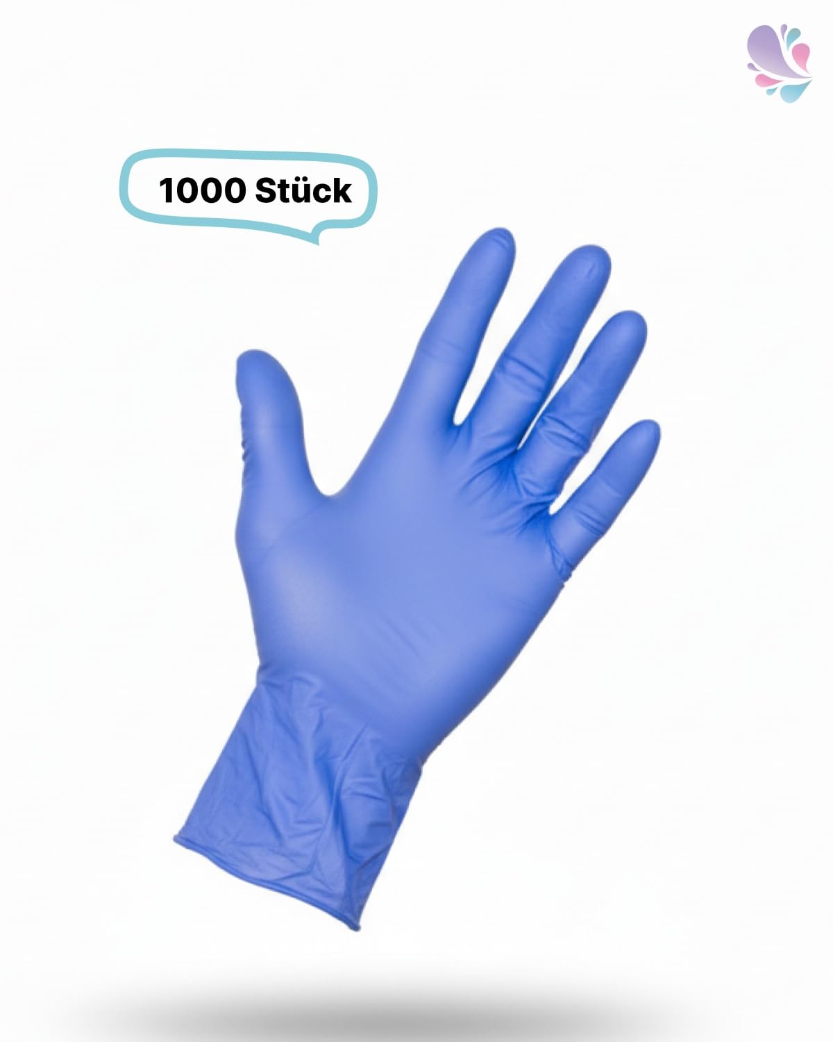 Nitrilhandschuhe Blau puderfrei 1000 Stück | Blaue Nitrilhandschuhe, puderfrei, lebensmittelecht, reißfest & EN-zertifiziert, 1000 Stk