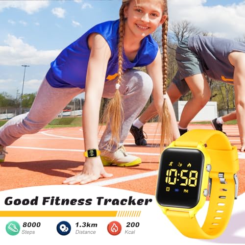 Image of LAVAREDO Kids Digital Watches for Boys Girls,Waterproof Sport Watch with Pedometer Stopwatch Vibration Alarm for Ages 5-13,No App Fitness Tracker Watch for Kids Teens Birthday Gifts
