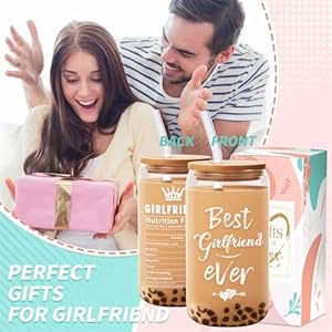 Glasscupgiftsforgirlfriend16ozbesteverdrinkingcupwithlidandstrawbirthdaymothersday Urban Country Home Decor Glass cup gifts for girlfriend 16 oz best ever drinking cup with lid and straw birthday mothers day urban country home decor