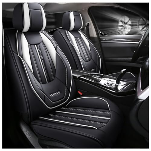 FYYUKX (元のもの)カーシートカバー適用 ホンダ N-BOX/N-BOX カスタム JF1/JF2 H23〜H27 車の保護カバー/アクセサリー,白黒