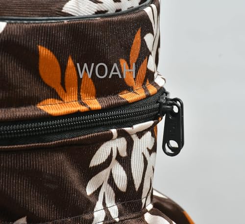 Image of Woah Cotton DustProof and Dustproof LPG Gas Cylinder Cover| Top Design Stain| Dust| DustProof PVC LPG Gas Cylinder Cover, Polyester Gas Tank Cover Fits StandardG (Pack of 2, Brown Leaf)