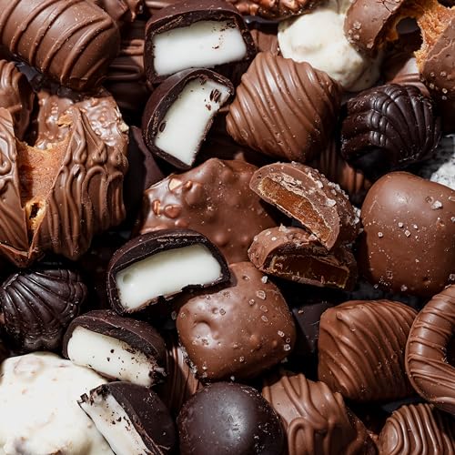 Chocolate Gift Basket– Holiday Candy Gift Box with Assorted Milk, Dark & White Chocolates – Food Present Idea for Men, Women, Corporate, Get Well, Sympathy, Birthday- Bonnie & Pop