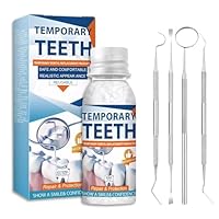 Zahn Reparatur Set Zahnfüllung Zahnzement mit 4 Dentalwerkzeugen zum Reparieren Fehlender Gebrochener und Großer Zahnlücken Einfach Zu Verwenden