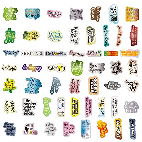 Lovelylife 300 Pcs Inspirational Quote Stickers For Adults Motivational Positive Word Stickers For Kids Vinyl Waterproof Decals For Teens Encouraging Teacher Stickers For Water Bottles Luggage Computer Journal Decor (White-Inspirational) #TOP5