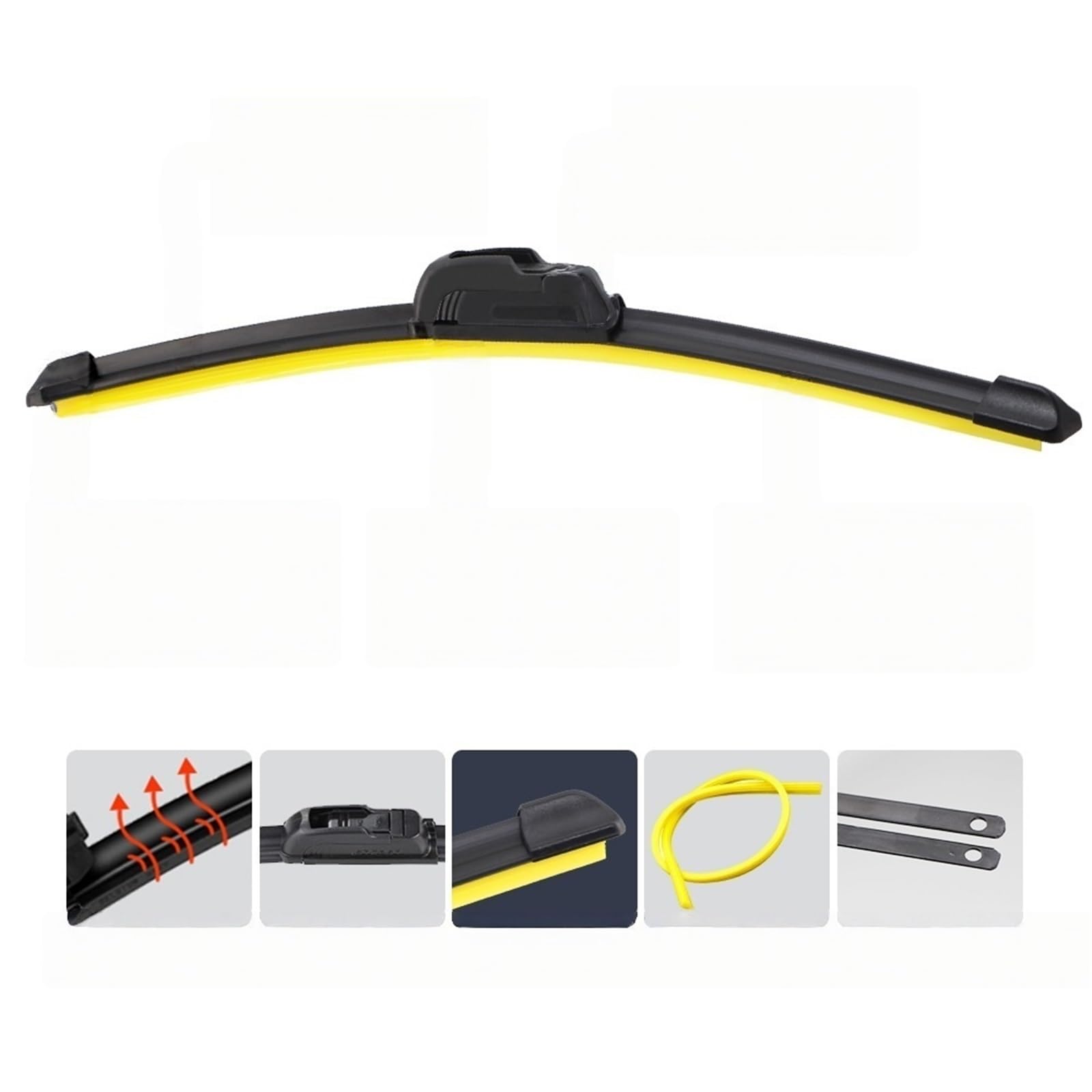 zestawy wycieraczek Pióro Wycieraczki Samochodowej Bezramowe, Bez Kości, Z Żelem Krzemionkowym, Silikonowe Do Przedniej Szyby(Left Wheel 1pcs 28 inch 700mm)