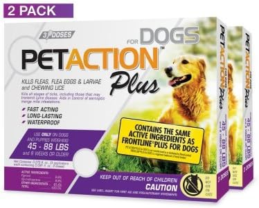 petaction Plus para perros, 6dosis (para perros grandes 4588lbs) X2como