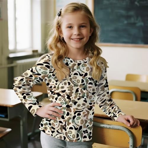 Image of Uourmeti Girls Graphic Tees Long Sleeve T Shirts for Teens Casual Tshirts Junior Sportswear Fall Tops