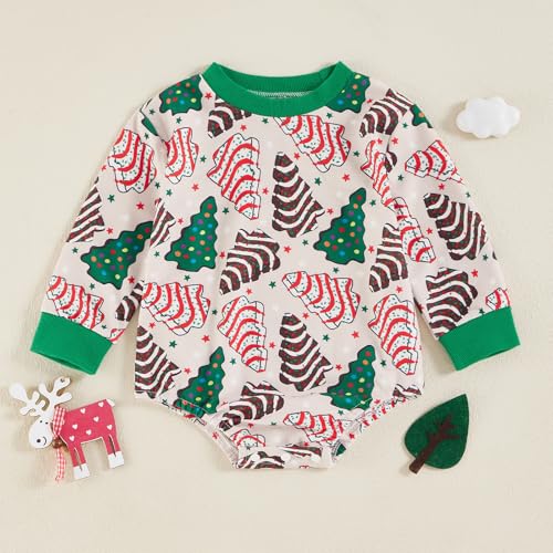 Baby Girl Boy Christmas Outfit My First Christmas Clothes Fall Winter Oversized Sweatshirt Bubble Romper Sweater Tops3