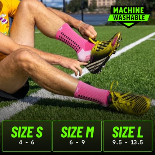 Image of Lux Dual Grip Soccer Socks for Men & Women - DualGrip Engineered for Performance & Comfort - Anti-Slip Grip Socks for Soccer