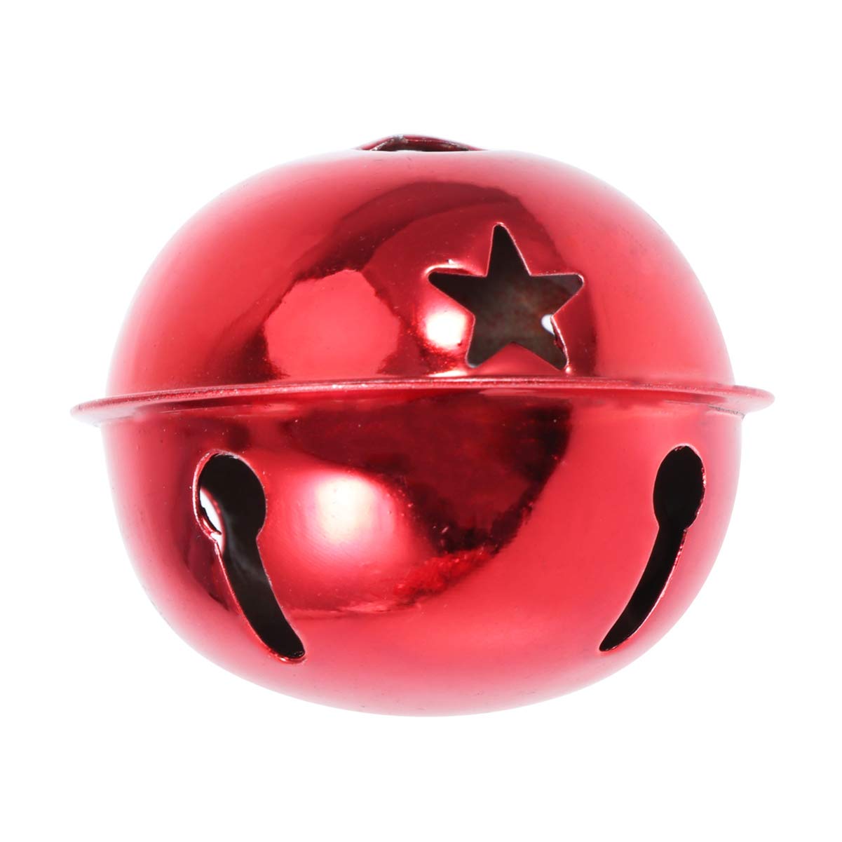 Happyyami 21pcs Five-point Star Christmas Bell Jingle Bell for Party Small Christmas Tree Ornaments Handmade Creative Shiny Ribbon