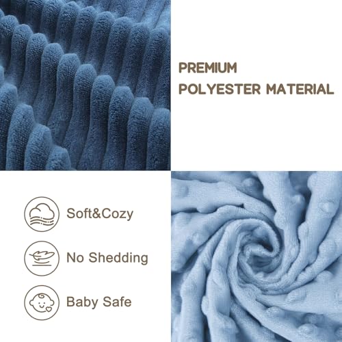 Image of Baby Security Blanket for Unisex Boys and Girls, Soft Lovey Whale Baby Gifts for Newborn Toddler Snuggle Toy Stuffed Animal, Blue 15 Inch