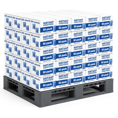 Image of 5000 Pack Pallet of Instant Ice Cold Pack (6 inch x 4.5 inch) - Disposable Instant Ice Packs for Injuries | Cold Compress Ice Pack for Pain Relief