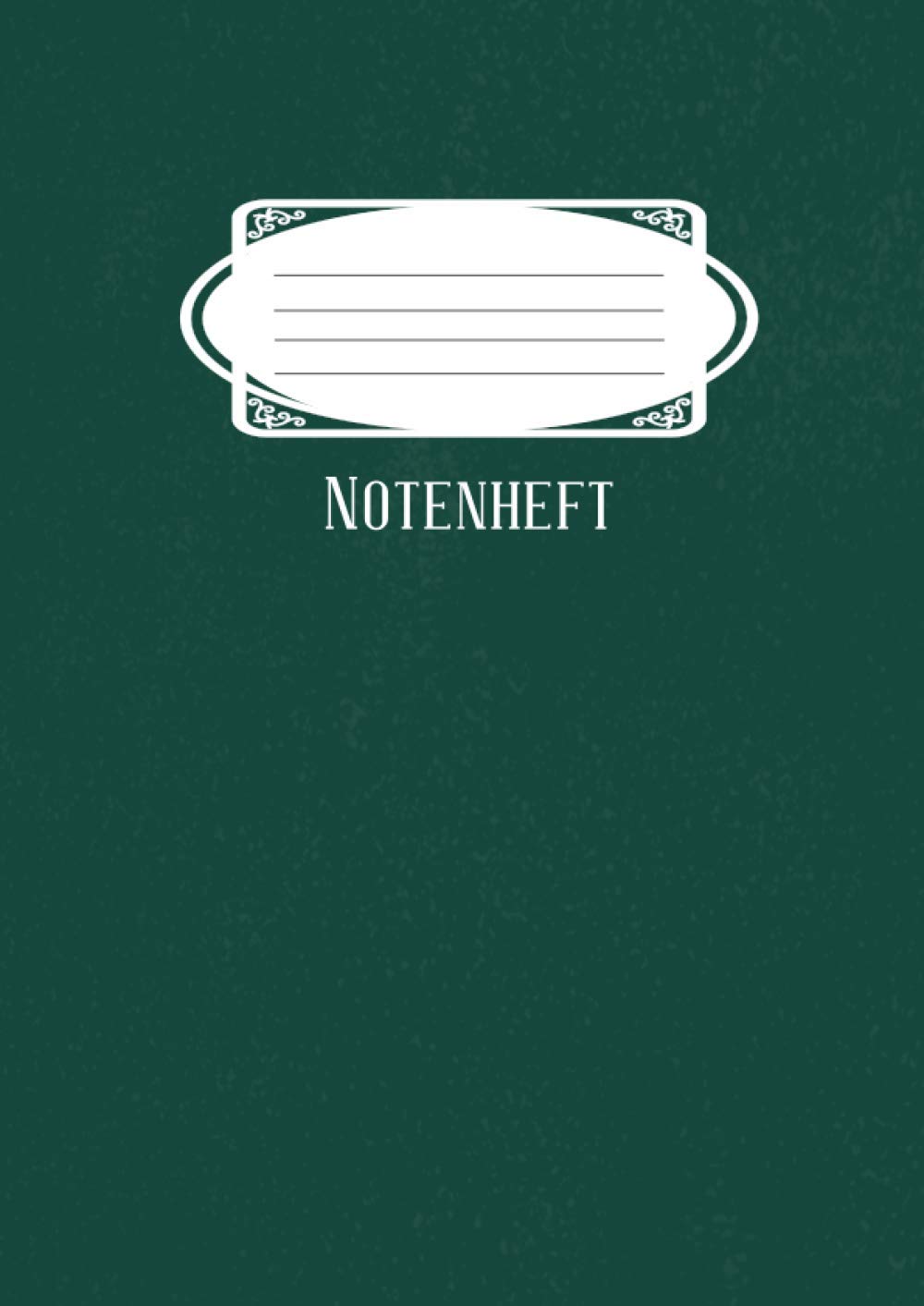 Notenheft - Blanko I DIN A4 - 64 Seiten - Schulheft - Notenpartitur - Retro Design - Deutsch