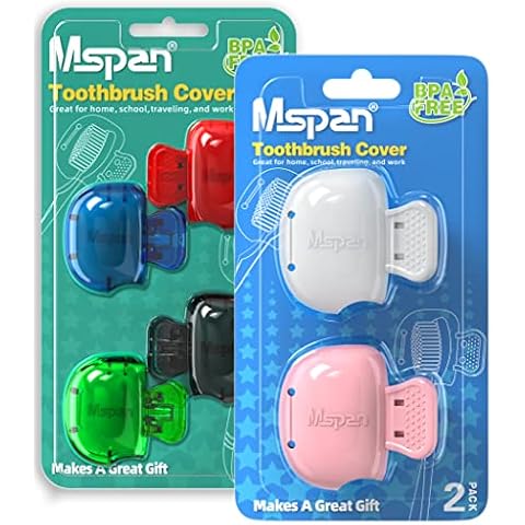 Mspan Toothbrush Head Cover Cap: Brush Head Protector - 6 Packs Cover