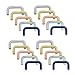 D&M Jewelry 9pcs Stainless Steel Nose Ring 14g 16g Septum Clicker Bull Ring Nose Piercing