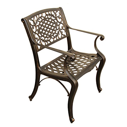 Image of Oakland Living AZ1022-2777(6)-BZ Outdoor Aluminum Dining Set, Bronze
