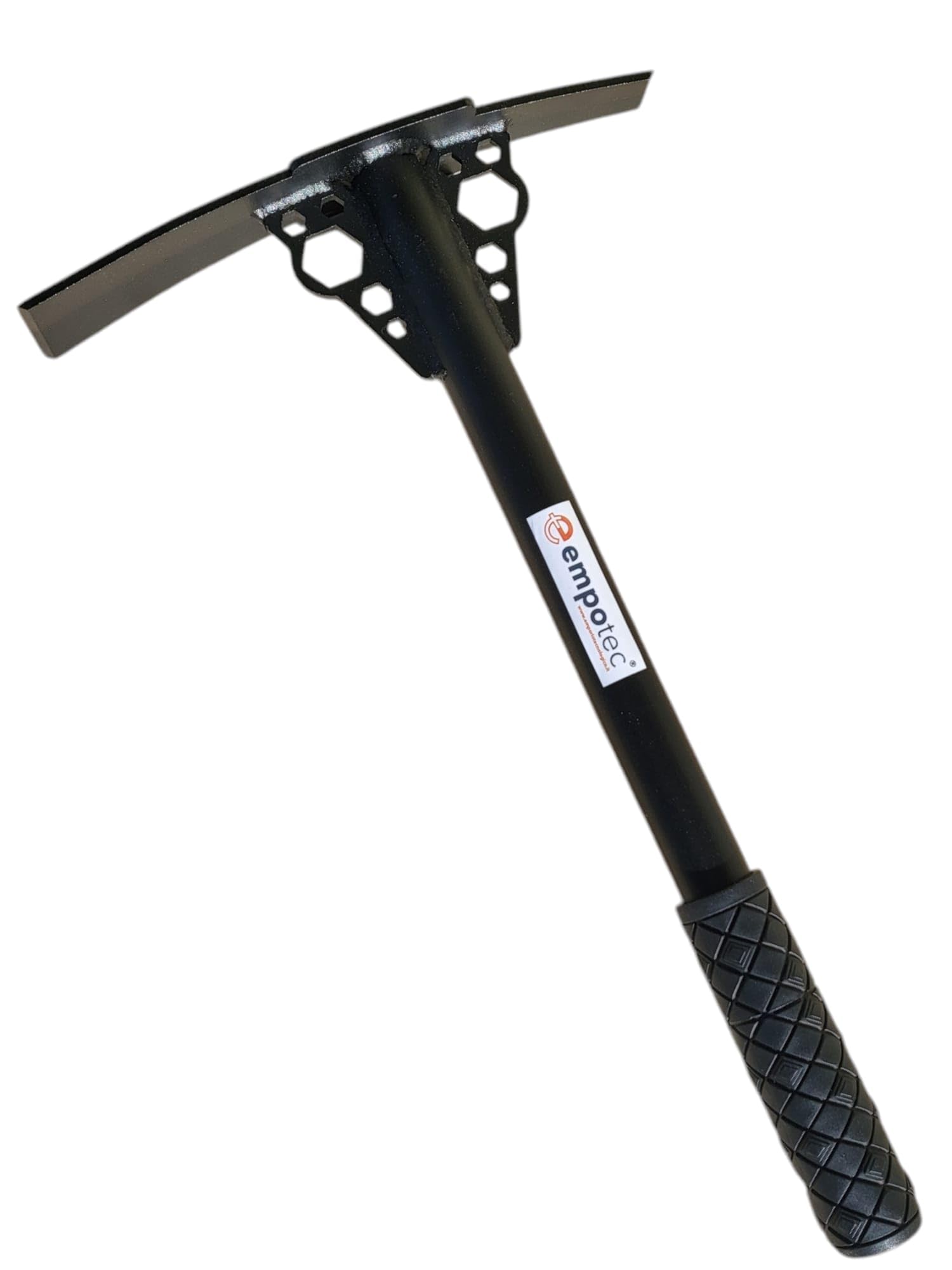 Piccozza da Scavo Empotec in Acciaio Zappa Piccone Martellina Pala Metal Detector Campi Pietre Campeggio Giardino Leggero Robusto Resistente Terreno Spiaggia Fiumi Impugnatura Gomma Ottima Presa Top