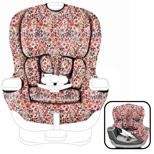 UKJE Liner Car Seat Cover Compatible with Graco Extend2Fit Convertible Car Seat, CPSC Standard Compliant, Toddler & Child Protector, Car Seat Cover Liner, Washable Car Seat Cover - (Pink Flowers)