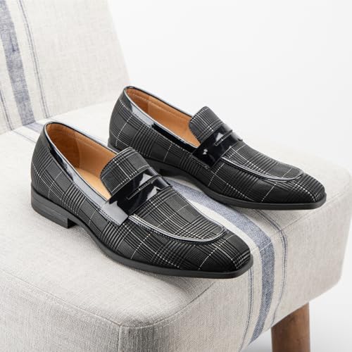 Image of JITAI Mens Velvet Loafers Dress Shoes Loafers for Men Tuxedo Suit Shoes