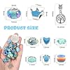 TOAOB 100pcs Perles à Gros Trous Perles Européen de Plastique et Résine et Métal Charms Bleu Clair Thème Plusieurs Tailles Femme pour Bricolage Artisanat Bracelets Colliers Fabrication de Bijoux #1