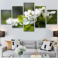 SIGNWIN 5 Panel Canvas Wall Art Modern Art Bohemian Bouquet Colorful Cool Floral Group Multicolor Photography Realism for Home Decorations Ready to Hang - 60