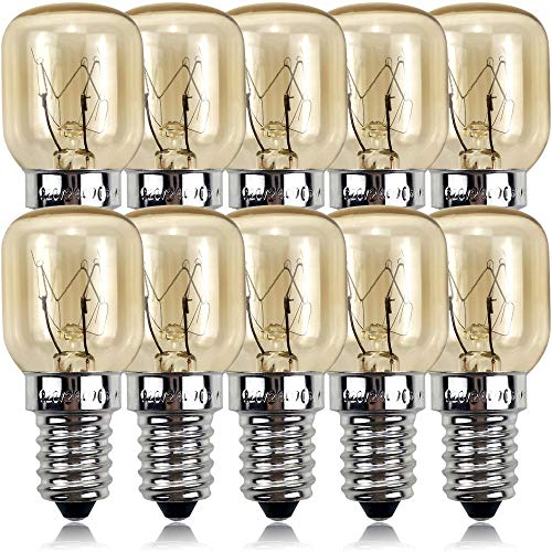 Bombillas de luz nocturna SES E14 chapadas en níquel para microondas y horno (10 unidades) 25.00W 240.00V Cover