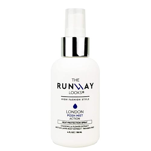 Miniatura 1 de The Runway Look Action Posh Mist - Spray de protección contra el calor plancha plana y protección para el cabello seco protector térmico  spray para