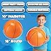 Inflatable Basketball Beach Balls (6 Pack) - 16-Inch Durable PVC Blow Up Beach Balls for Kids, Easy to Inflate, Outdoor Summer Pool Toys, Basketball Party Favors, Sports Theme Decorations, Giveaways