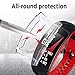 Samsung Gear Fit2 Pro Screen Protector Case,JZK Soft TPU Plated Case All-Around Protector Screen Cover Bumper Compatible Samsung Gear Fit2 Pro Smart Watch Accessories(Clear)