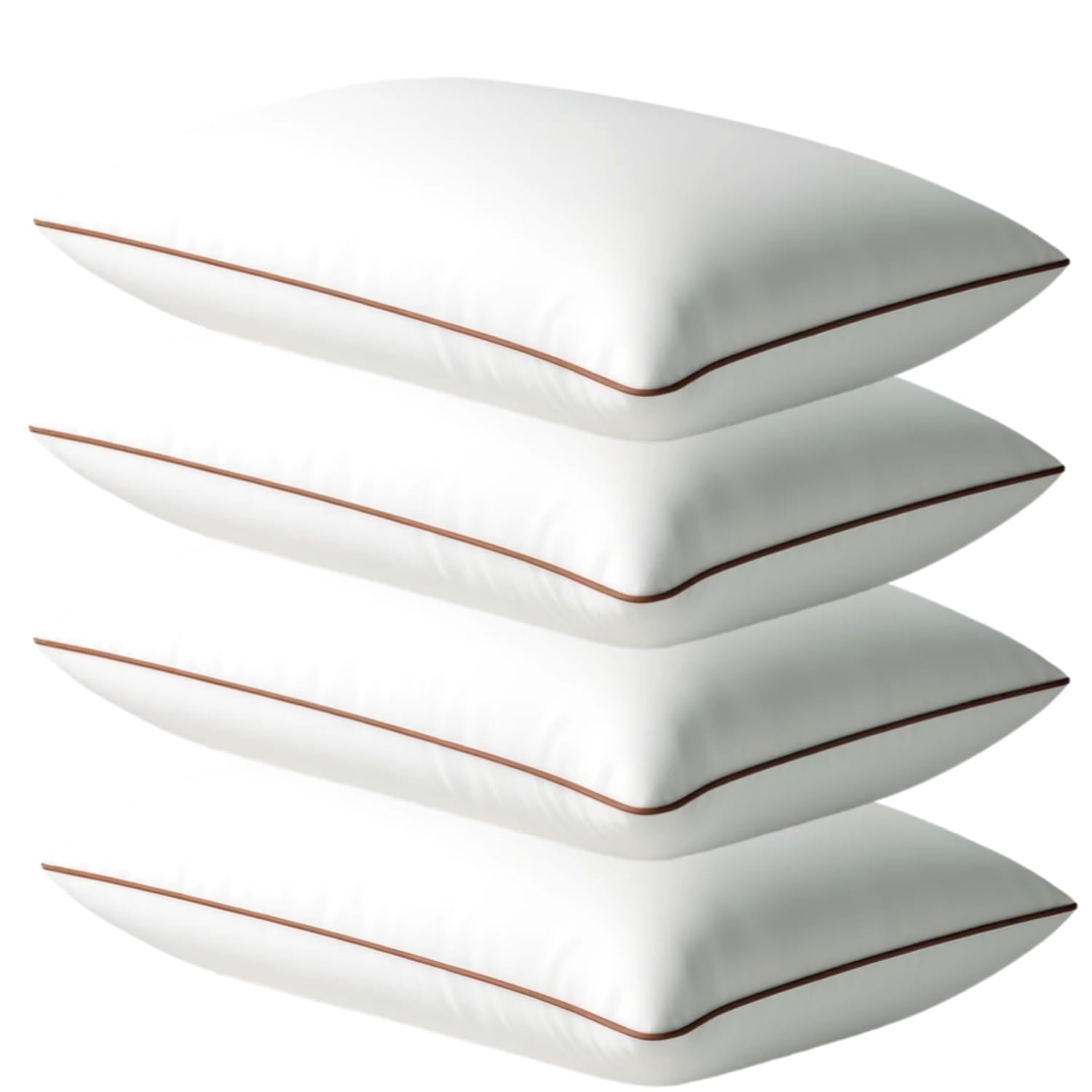 Almohadas hipoalergénicas de lujo para cama, suaves y de apoyo, relleno alternativo de plumón de alta calidad, ideales para dormir