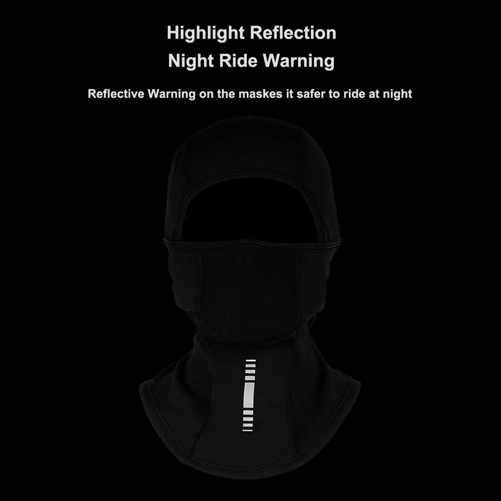 Balaclava Face Mask Winter Fleece Thermal Ski Mask, Windproof Dustproof Breathable Bandana Snowboarding Skiing Neck Warmer Hood for Men Women Black - Image 4