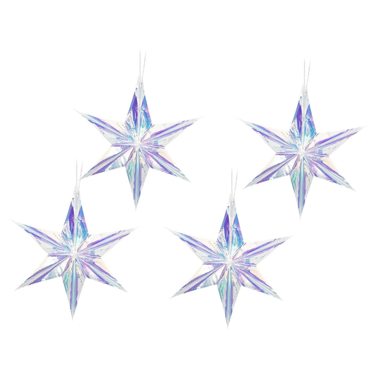 PRETYZOOM 3 Set Adorabili Ornamenti A Forma Di Stella A Sei Punte Decorazioni Per Feste Ornamenti Appesi Per Finestre Soffitti Alberi Di Natale 4 Pezzi*3