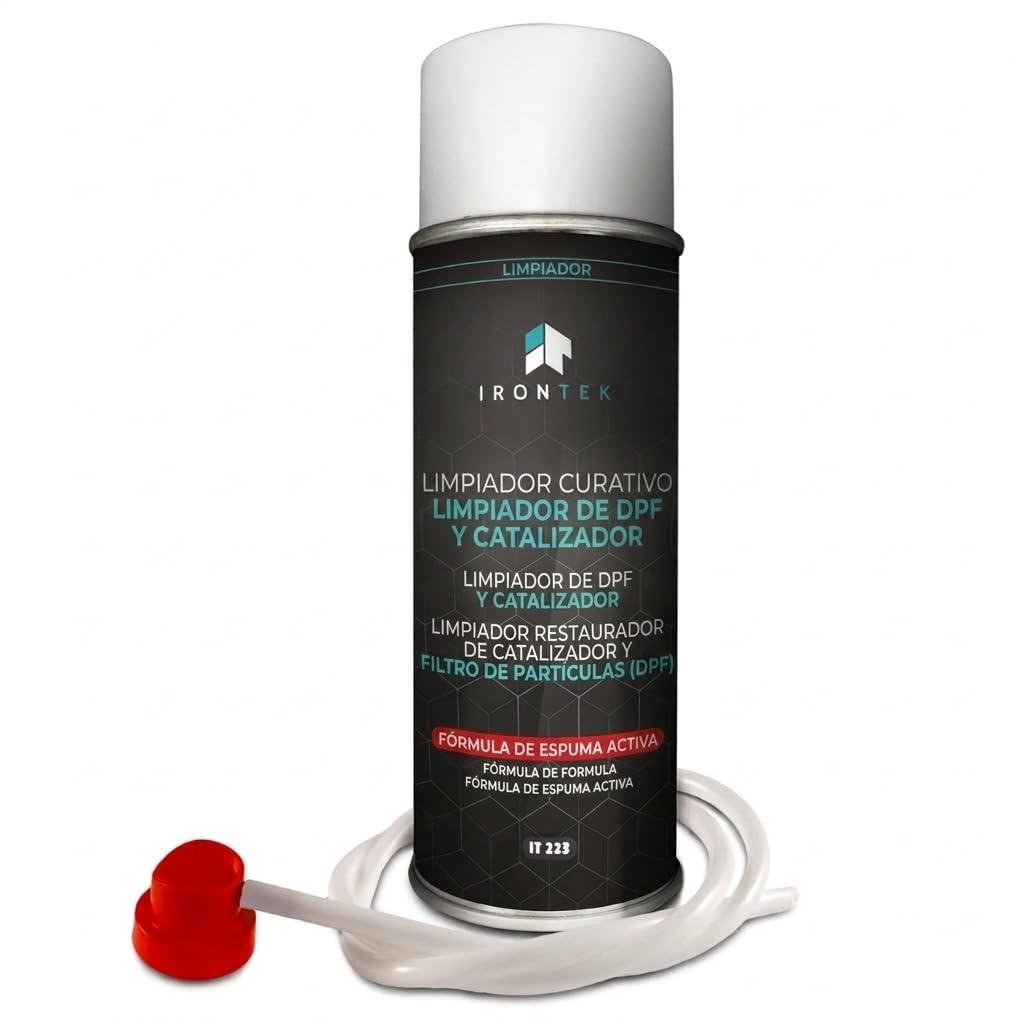 Limpiador Filtro de Partículas Diésel - IRONTEK - 400 ml | IT223 | Sin Desmontaje | Fórmula Mousse Activa | Tratamiento Curativo FAP