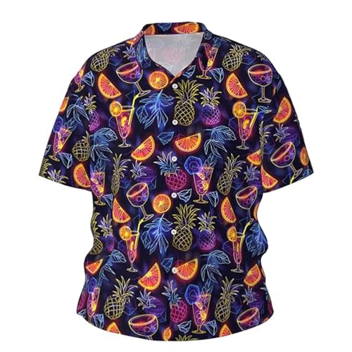 Chemise à manches longues homme coton de style hawaïenne